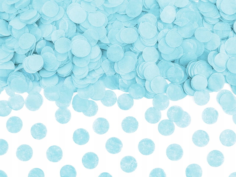 Konfetti Kółka, jasny błękitny, 15g chrzest wesele