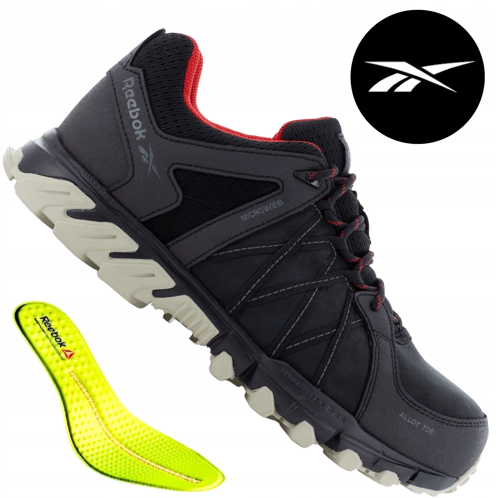 Buty robocze męskie skórzane adidasy Bhp S3 całoroczne Reebok IB1050 45