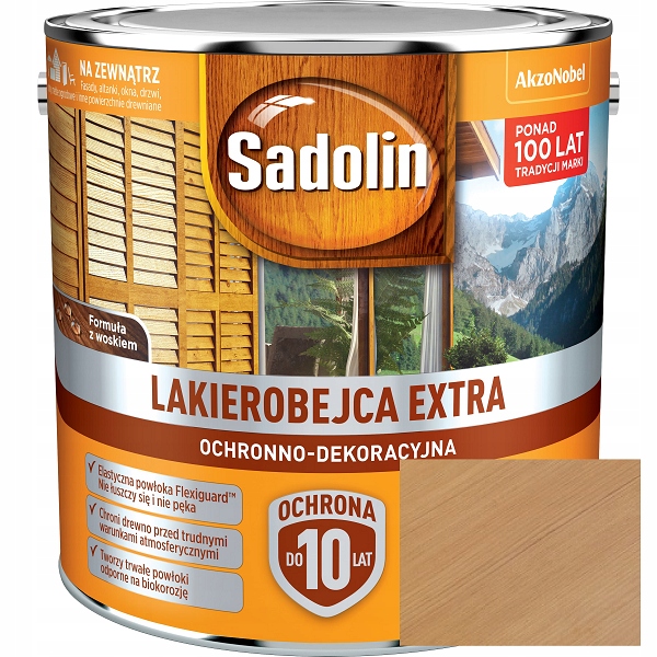 Sadolin Extra Lakierobejca Do Drewna Dąb Jasny 2.5L