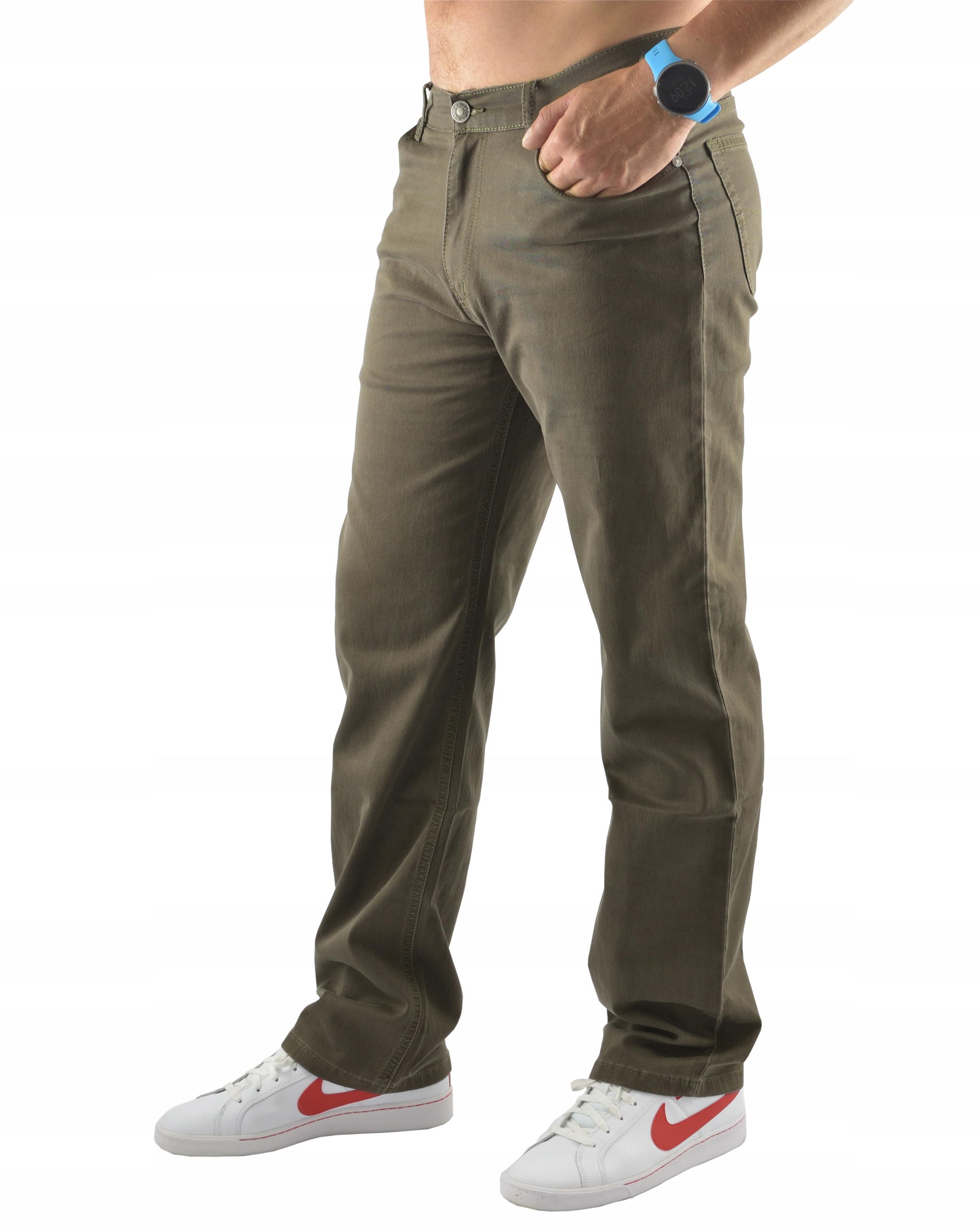 

Męskie Jeansy Bigrey Spodnie Oliwkowy W40/L32