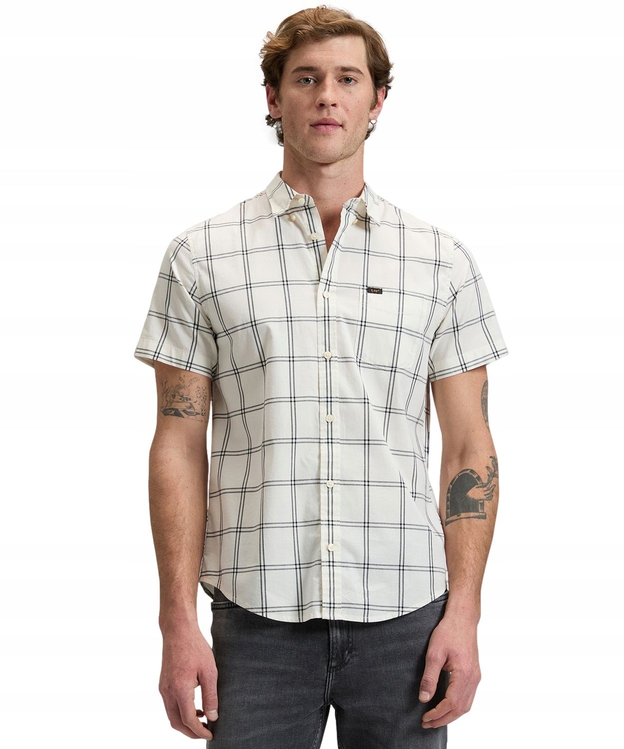 Košile Lee Ss Button Down 112376584 Ecru L