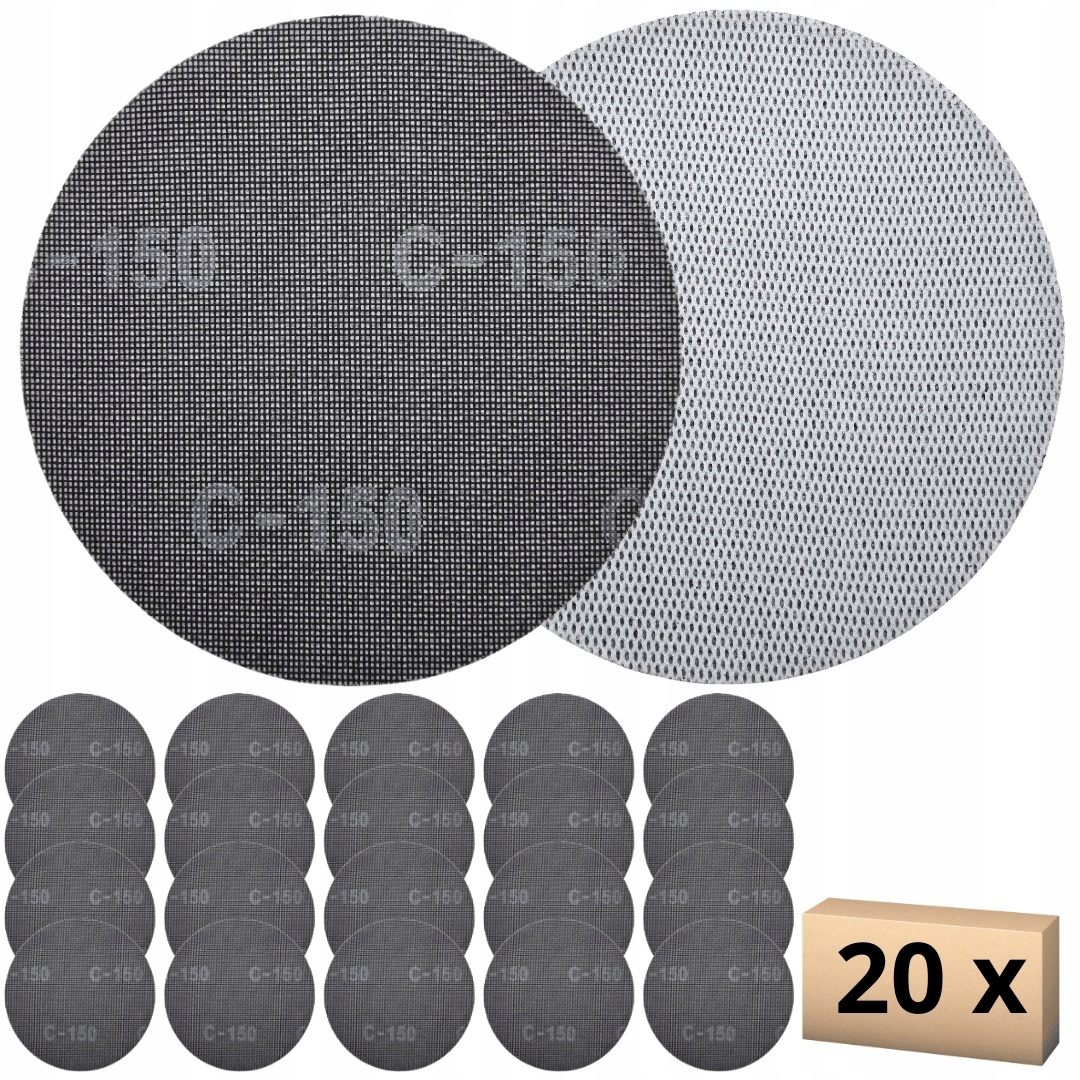 Siatka ścierna na rzep 225mm Nomi P150 do szlifowania gipsu gładzi i tynków