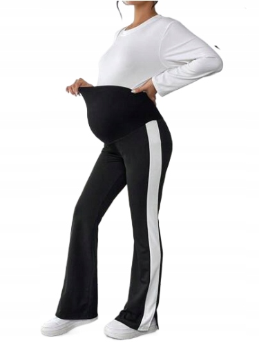 SHEIN SPODNIE CIĄŻOWE CZARNE DŁUGIE 40/42 ŁOA