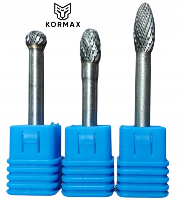 Rychlootáčkový frézovací rotační pilník 8 mm na kov s karbidem Set 3ks