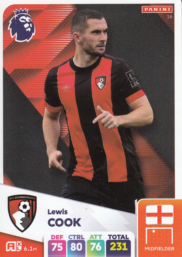 Premier League 2025 Base Card Lewis Cook 16