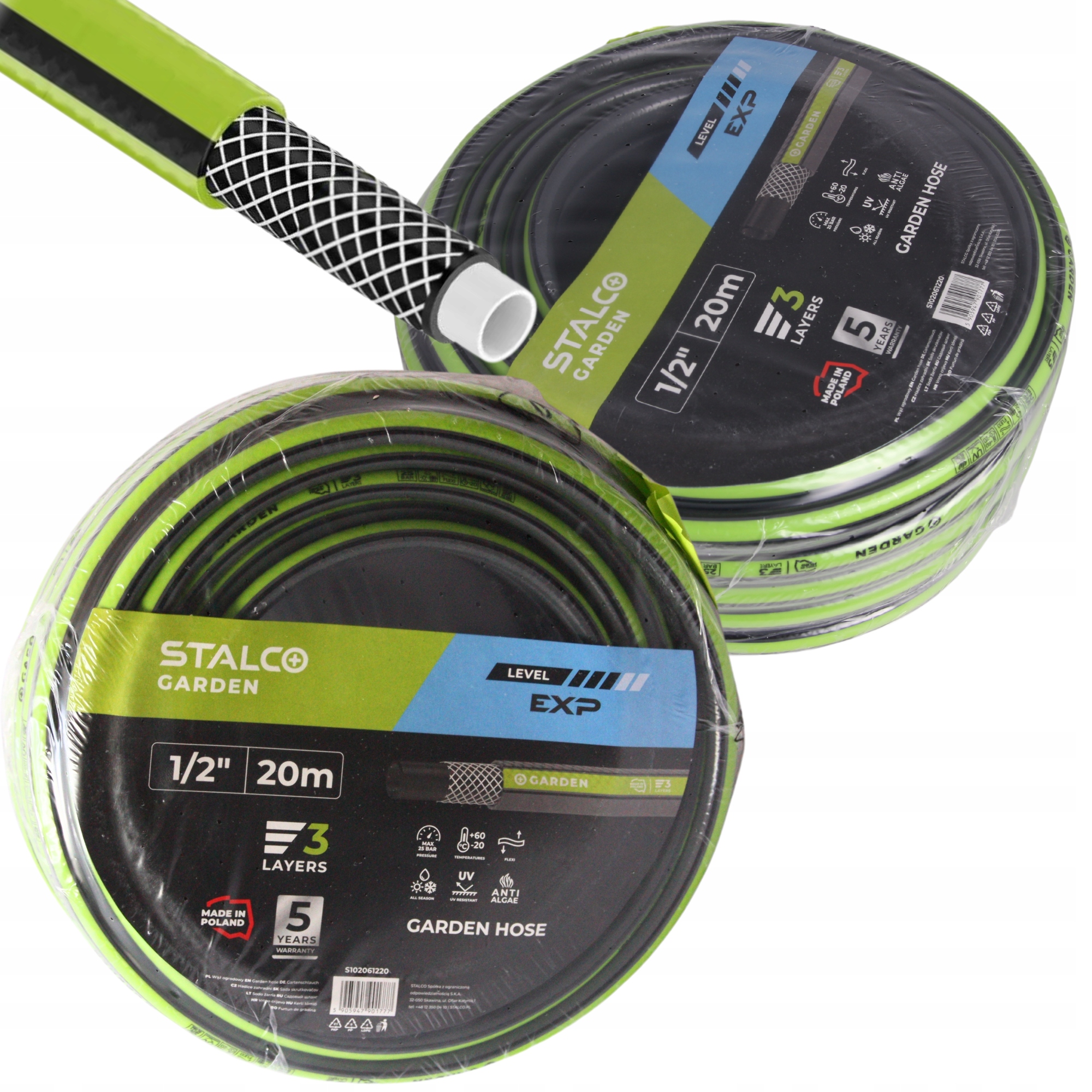 Hadice 1/2"x20 mb 3-VRSTVÁ, Nezamotává Se, Silná, Vyztužená