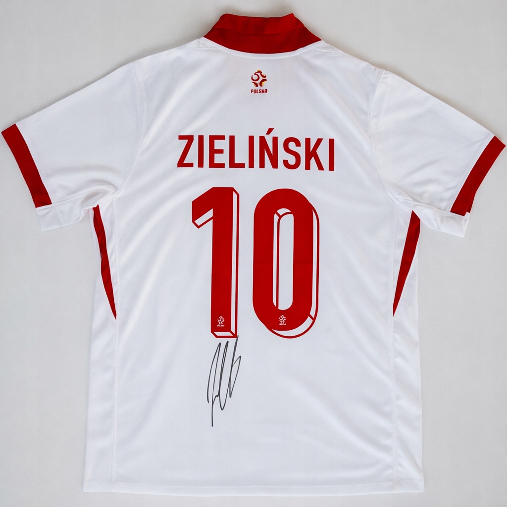 PIOTR ZIELIŃSKI koszulka Polski (Inter) oryginalny autograf + certyfikat