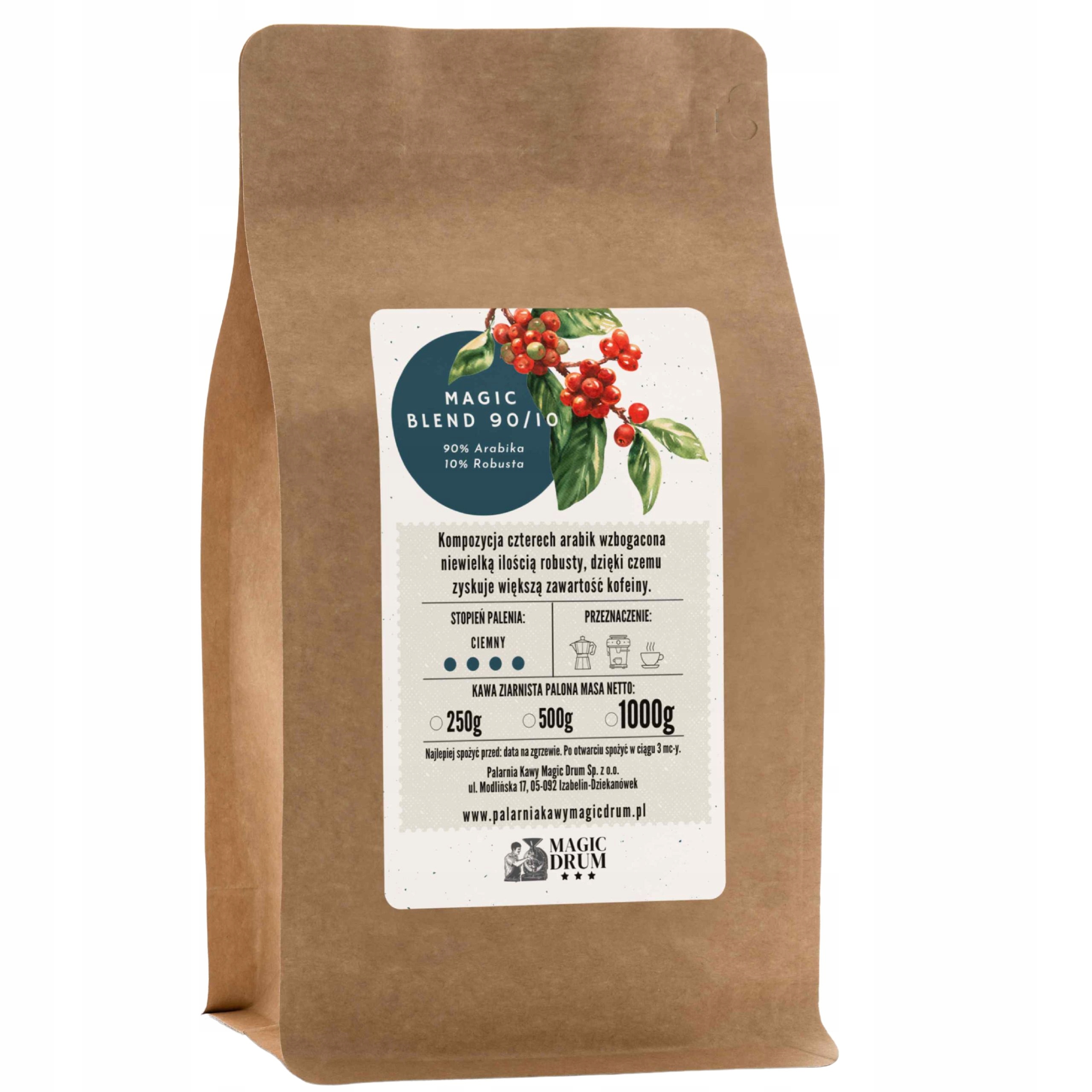 Káva Magic Drum Magic Blend 90/10 mletá 1 kg