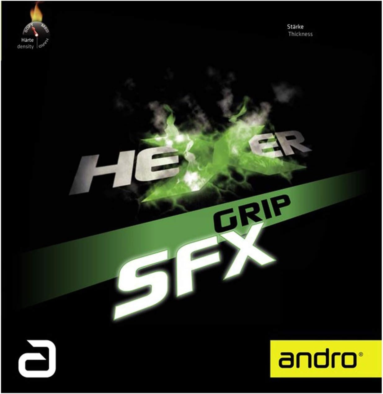 Gumová Krytka Pro Tenisovou Raketu Andro Hexer Power Grip Sfx Black 1,9 MM