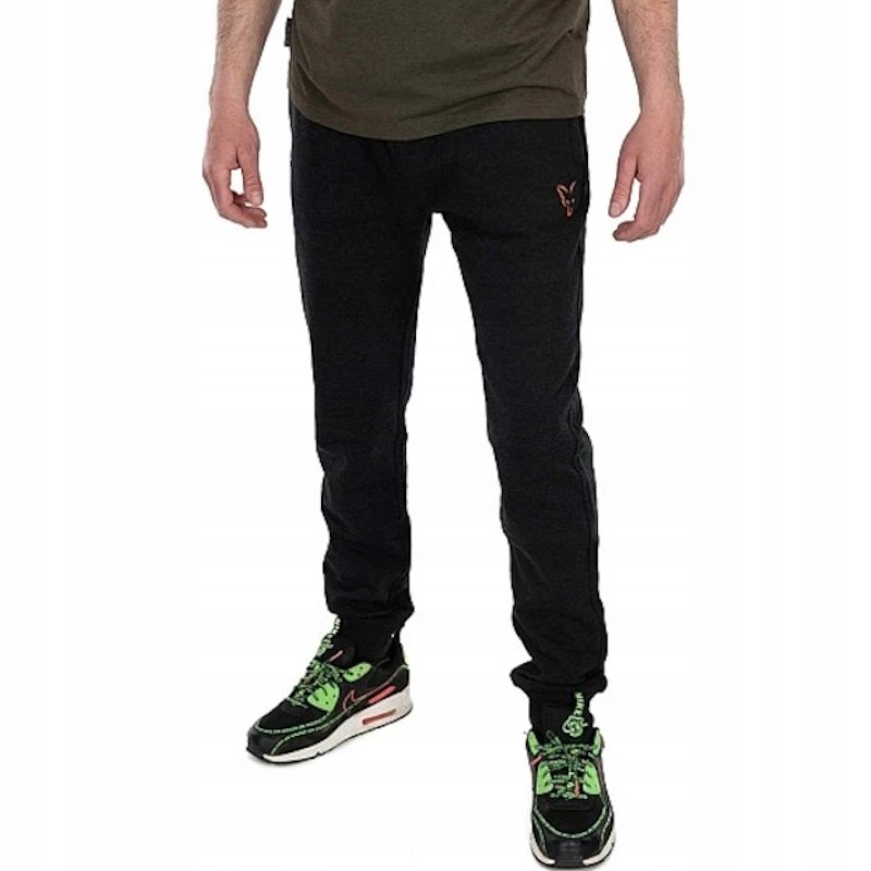 Spodnie Wędkarskie Dresowe Fox Lw Jogger Black Orange M Dla Karpiarza