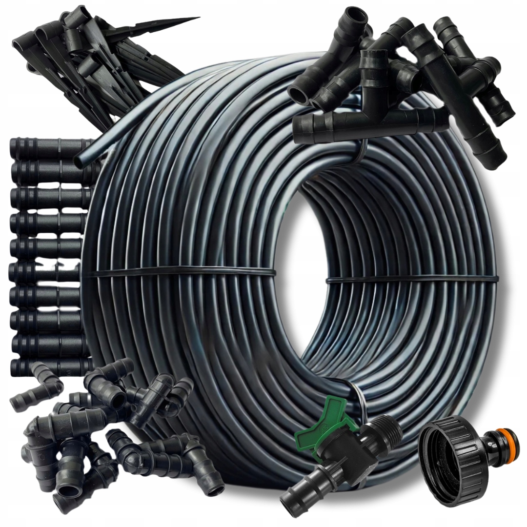 Linia kroplująca nawadnianie kropelkowe 100m 192el mocny wąż kropelkujący