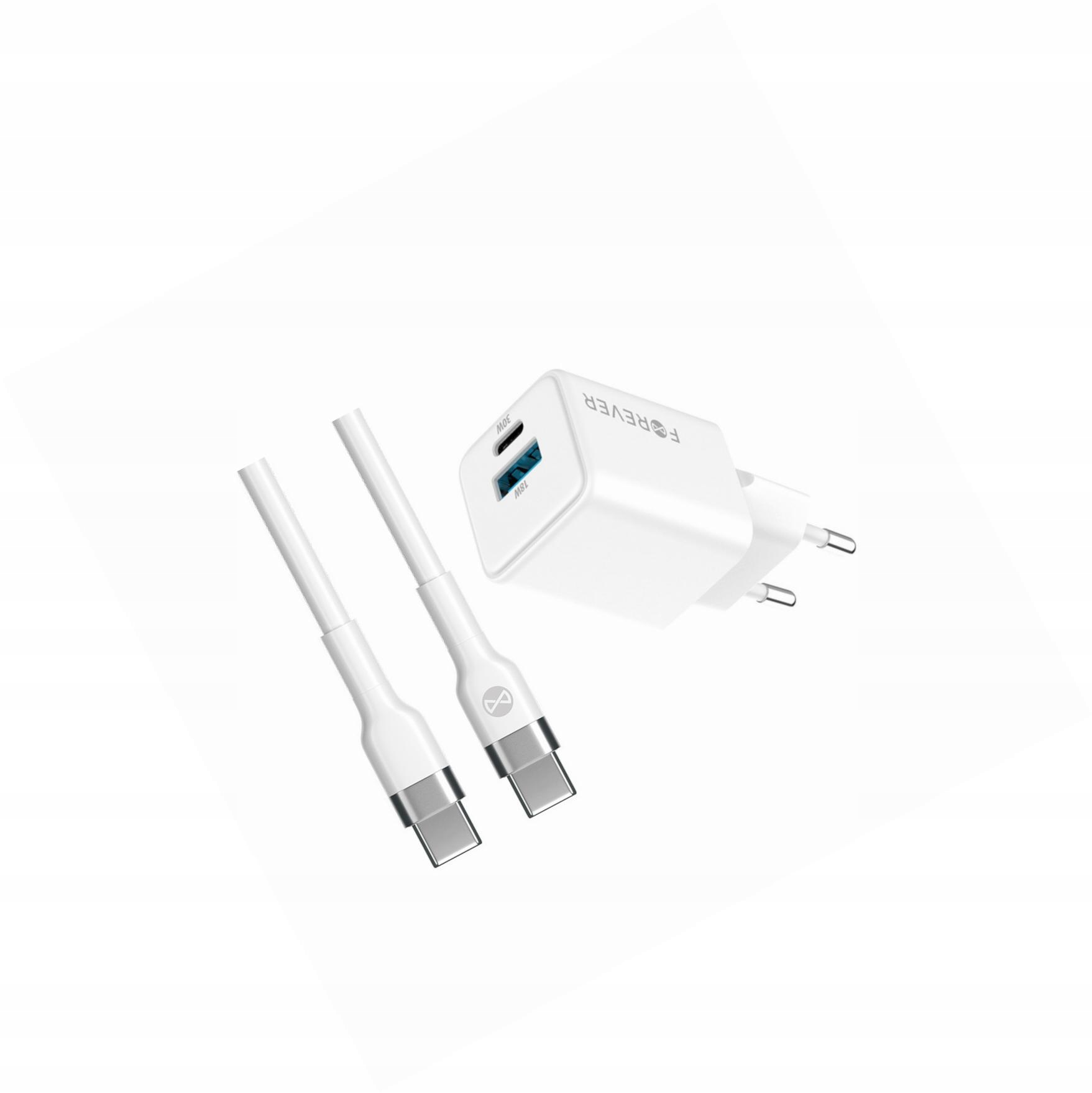 Szybka ładowarka GaN 30W Usb i Usb-c z kablem do Samsung Galaxy M51