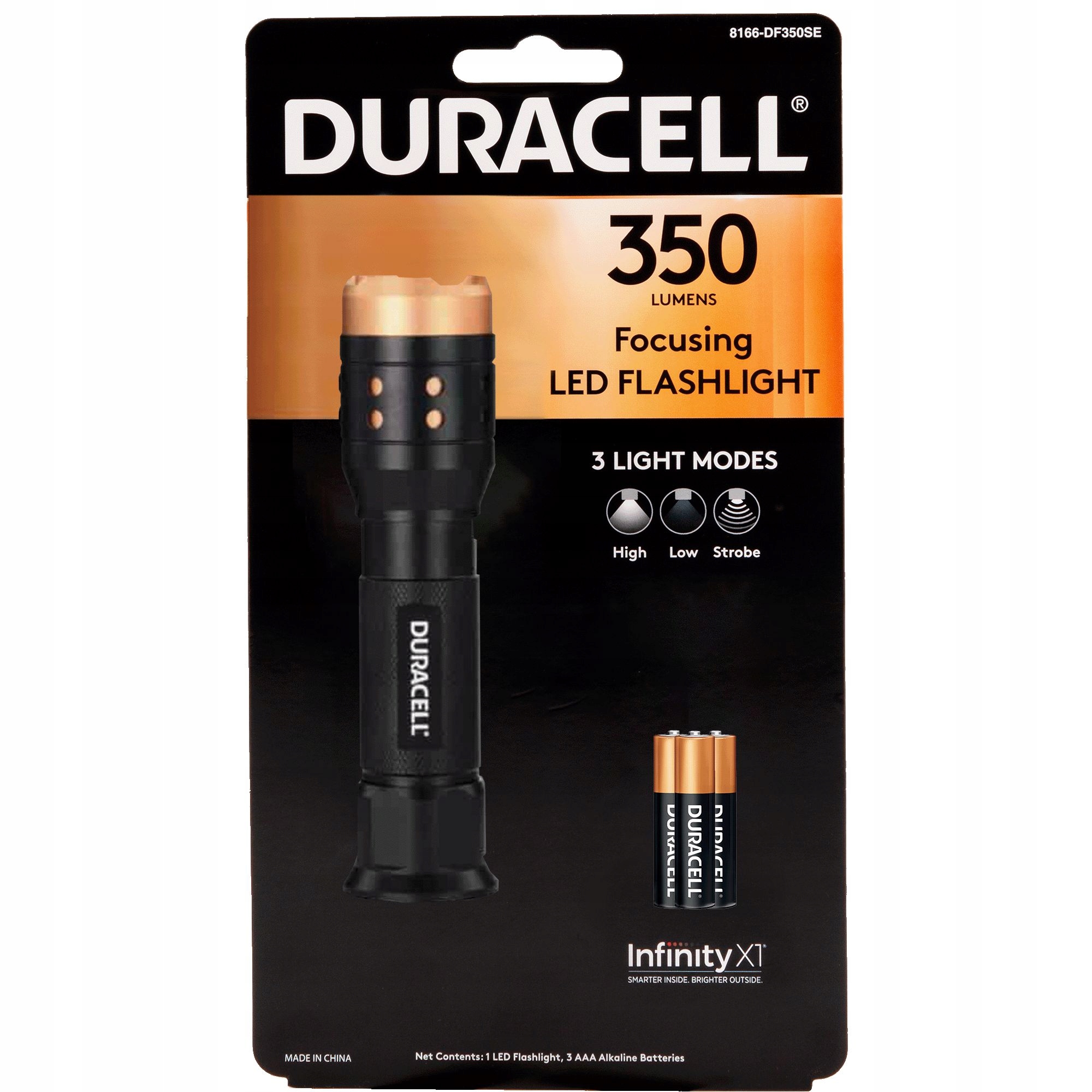 LATARKA DURACELL ALUMINIUM ZOOM 350 Lm