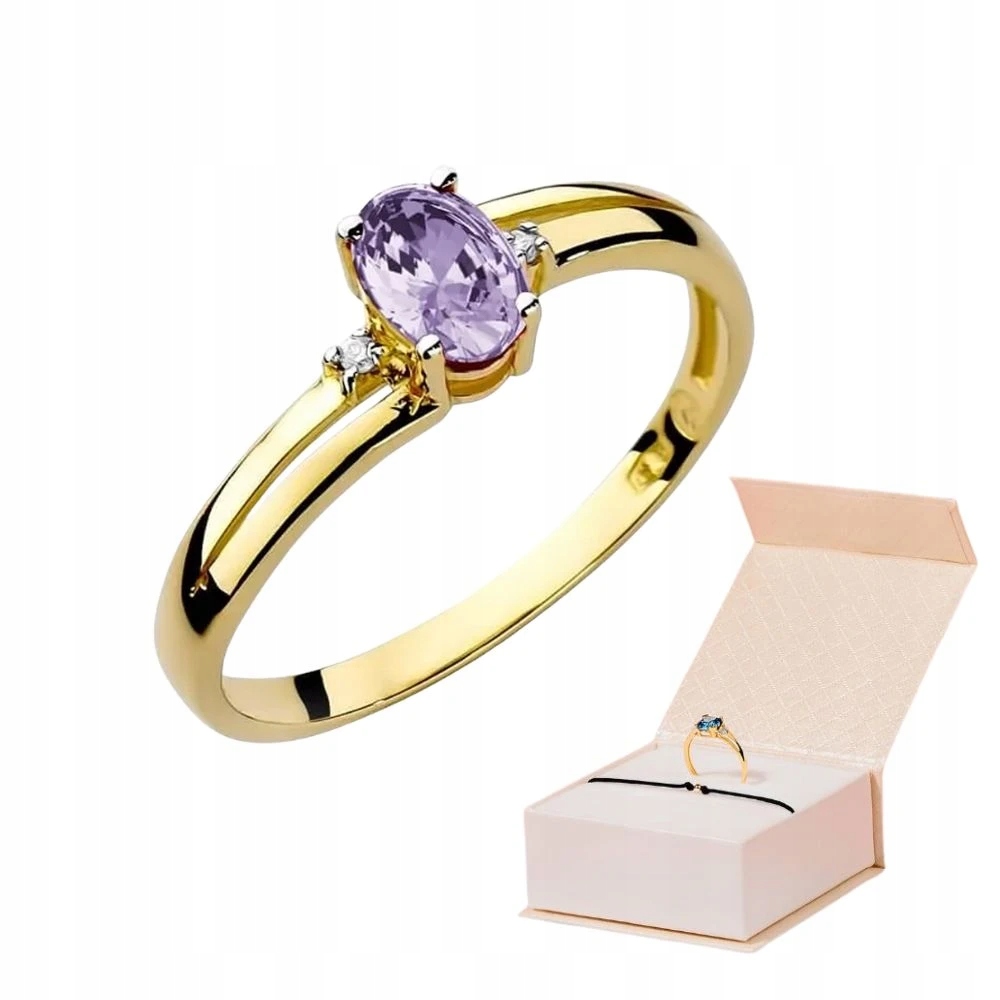 Zlatý Prstýnek S Tanzanitem 585 Brilianty Zlatý Náramek