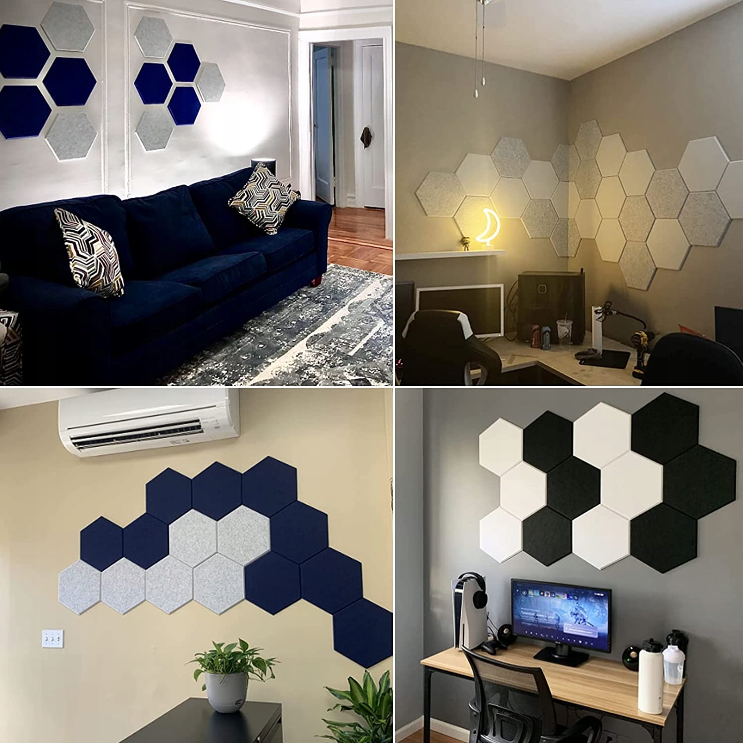 PANELE AKUSTYCZNE SAMOPRZYLEPNE JASNE 30X26X0,9 Model WHITE-12