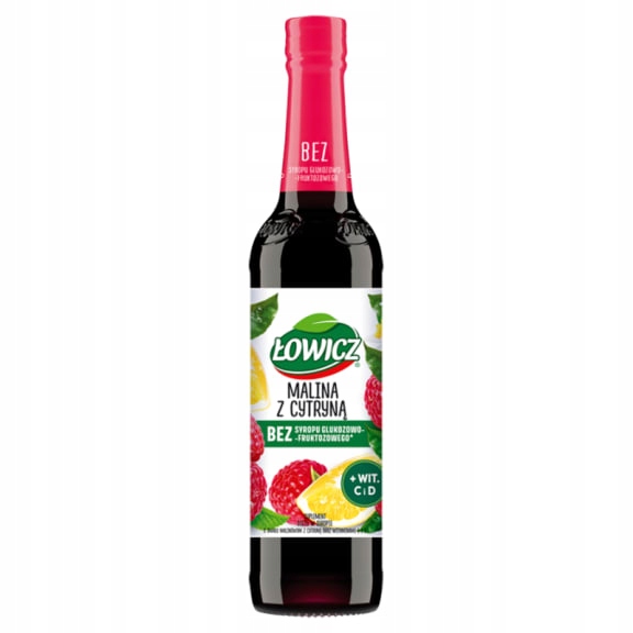 Łowicz Sirup s malinovou příchutí a citronem