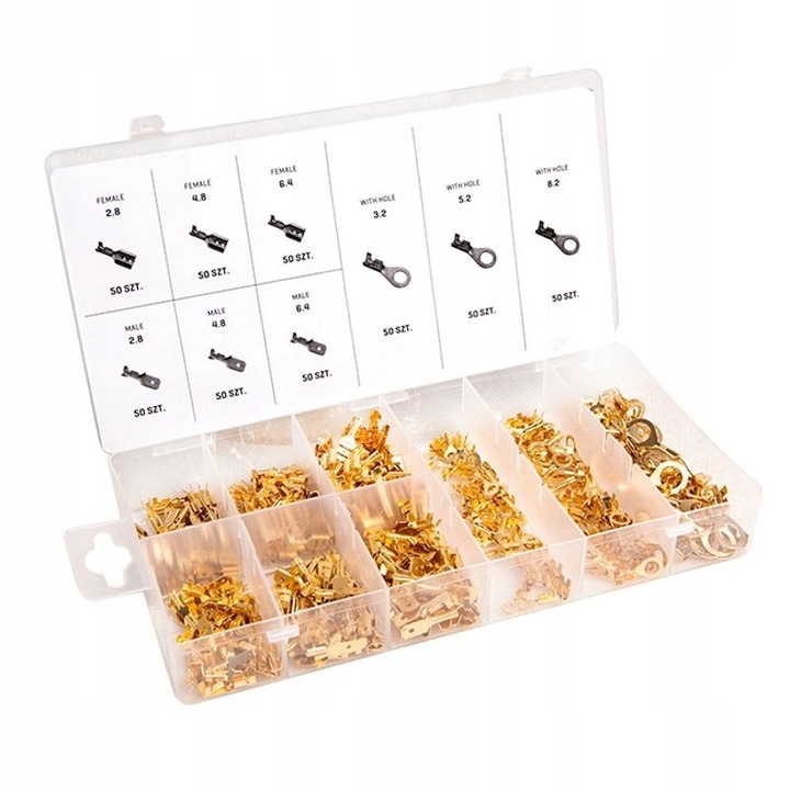 Zestaw 450szt. KONEKTORÓW SAMOCHODOWYCH, OCZKA PL