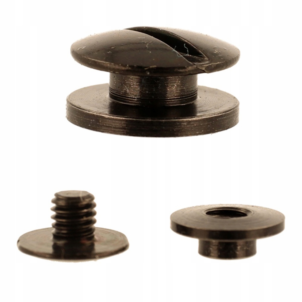 Šroubovací nýty Introligatorský šroub 2 mm Černé Set 50 ks Diy