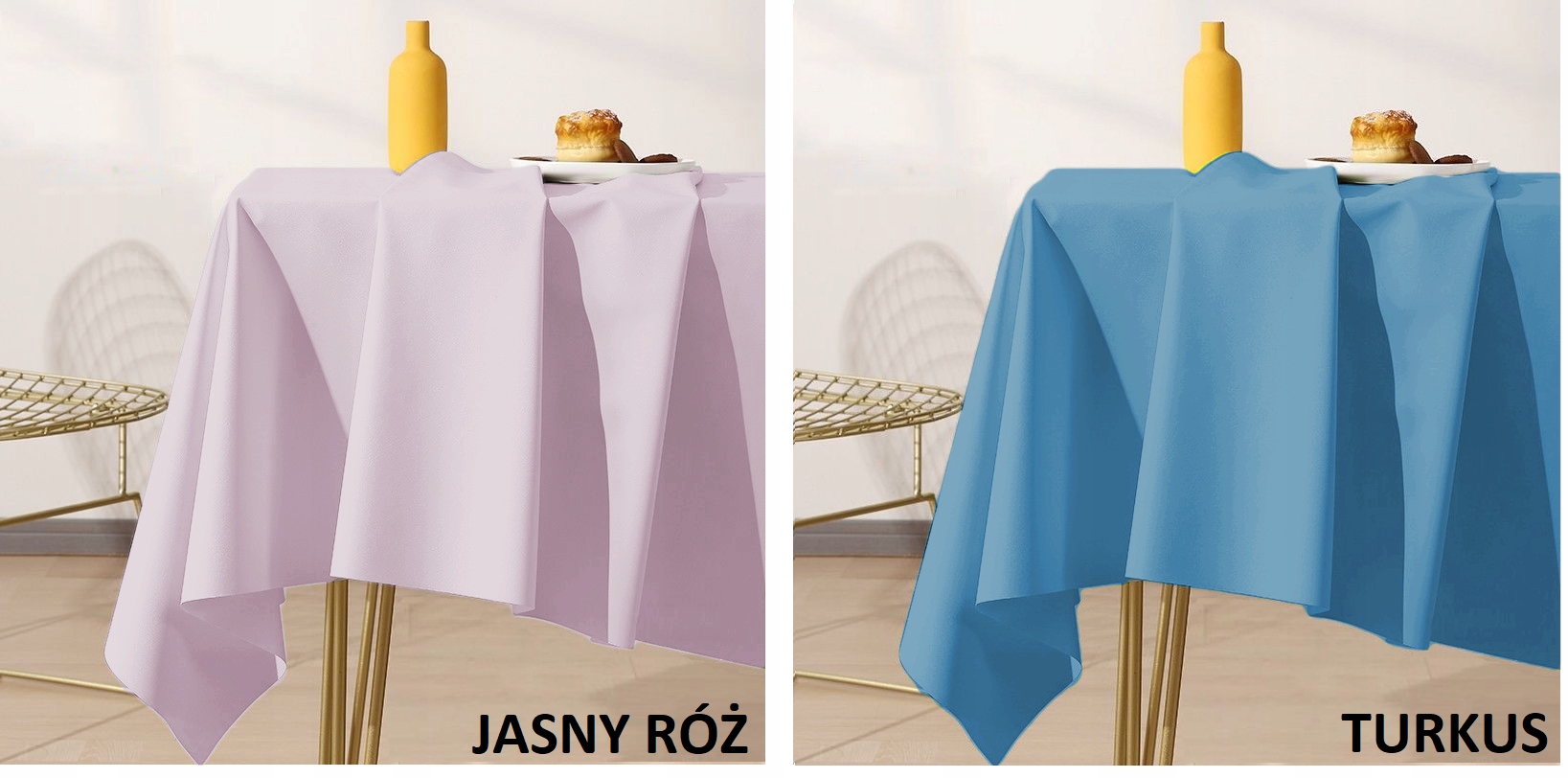 OBRUS GŁADKI ETHERAL MATOWY GRUBY 140x280 KOLORY Szerokość produktu 140 cm