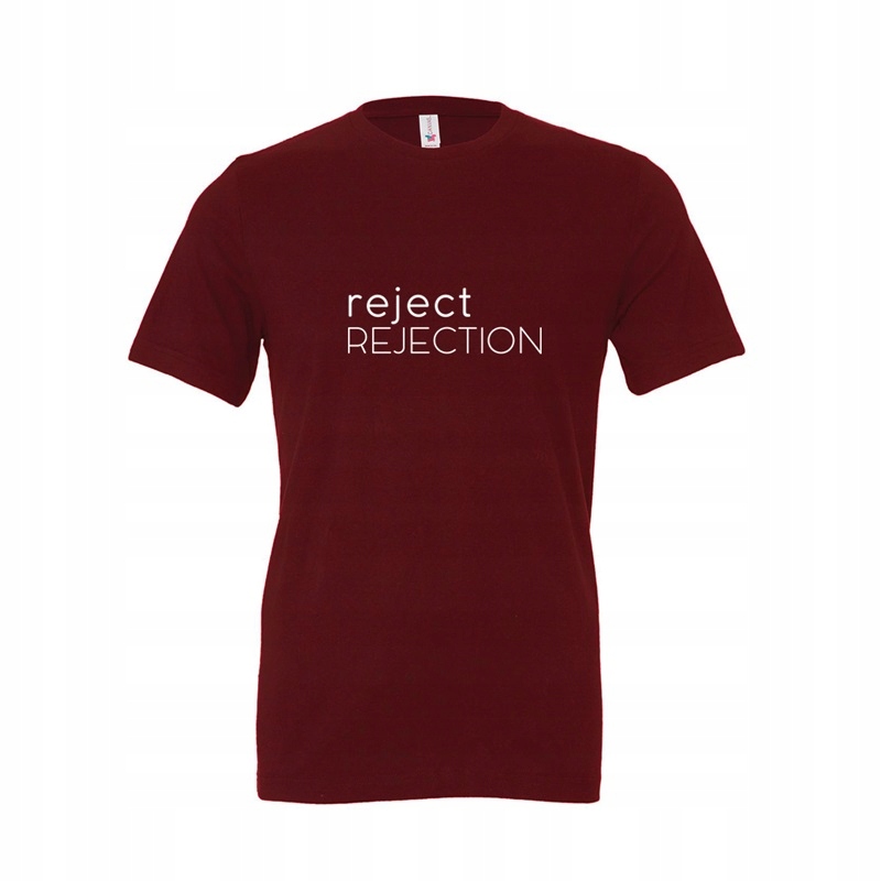 Koszulka unisex Reject Rejection - burgundowa - S