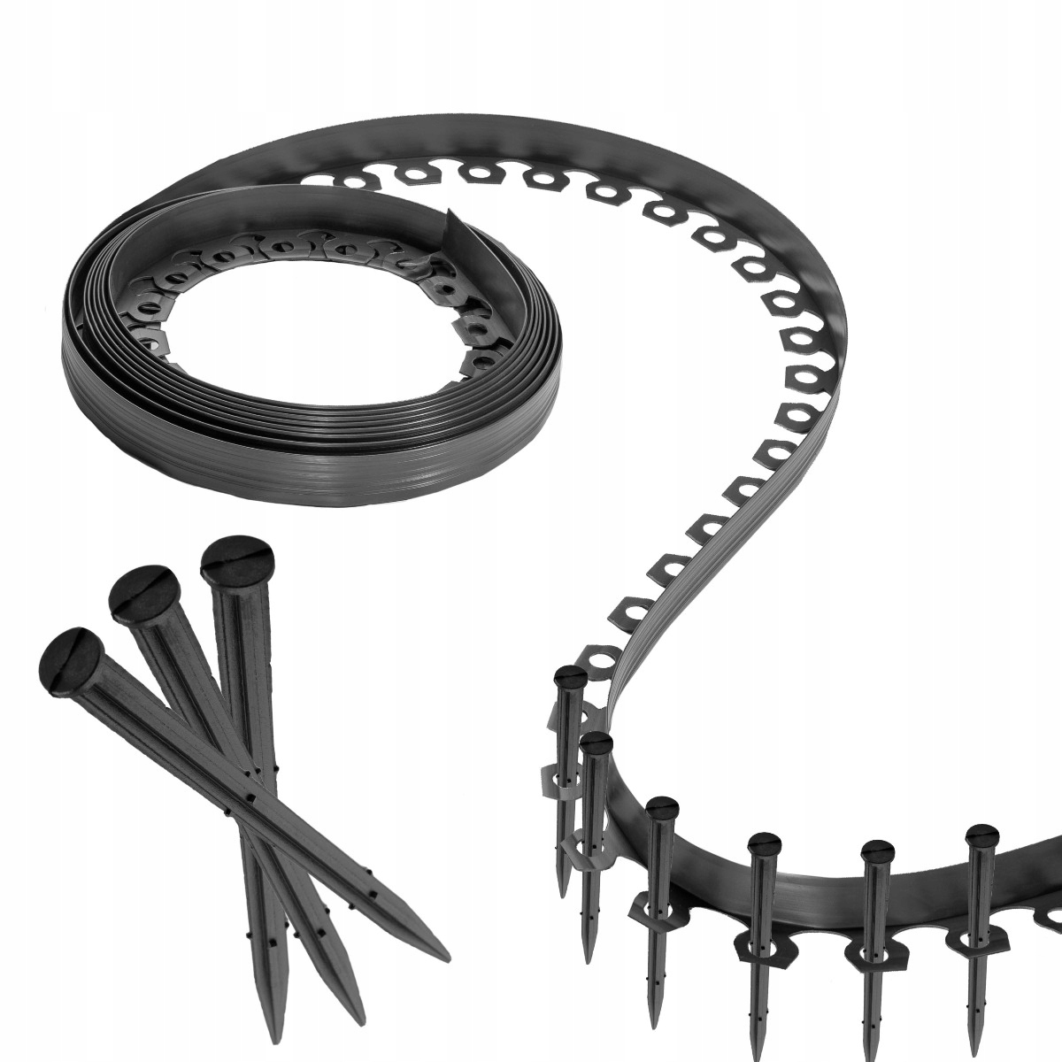 OBRZEŻE OGRODOWE OBRZEŻE TRAWNIKOWE PLASTIKOWE CZARNE 30 m OBRZEŻA KOTWY Producent Begris