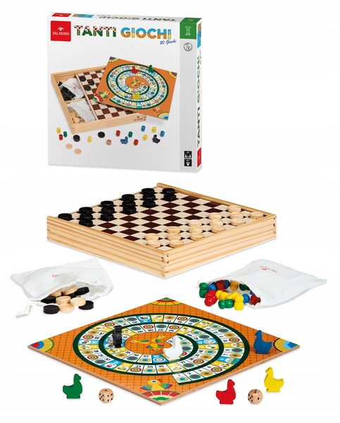 Drewniane Gry Rodzinne Edukacyjne i Planszowe 20w1