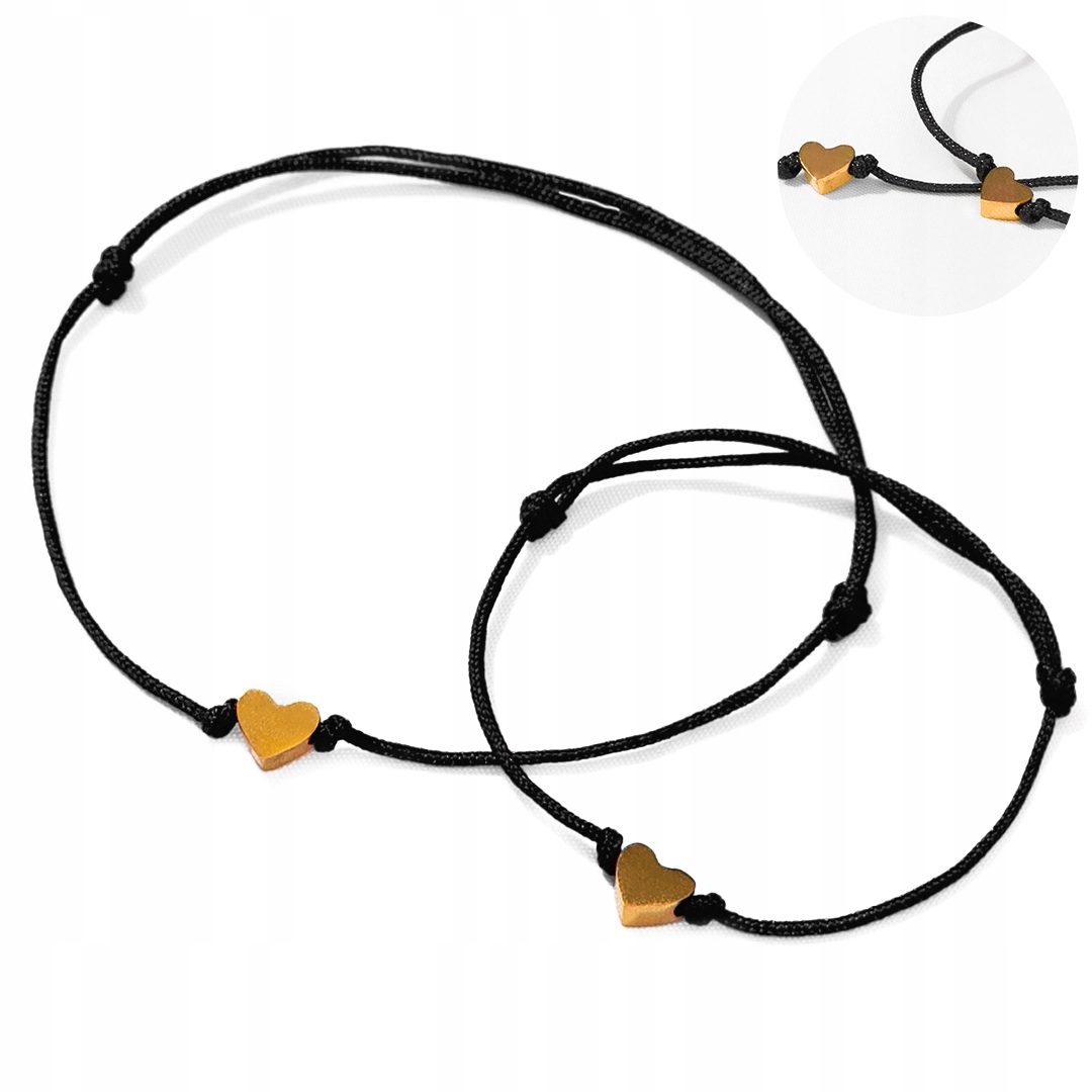 

Bransoletki Dla Przyjaciółek Złote Na Sznurku Bff