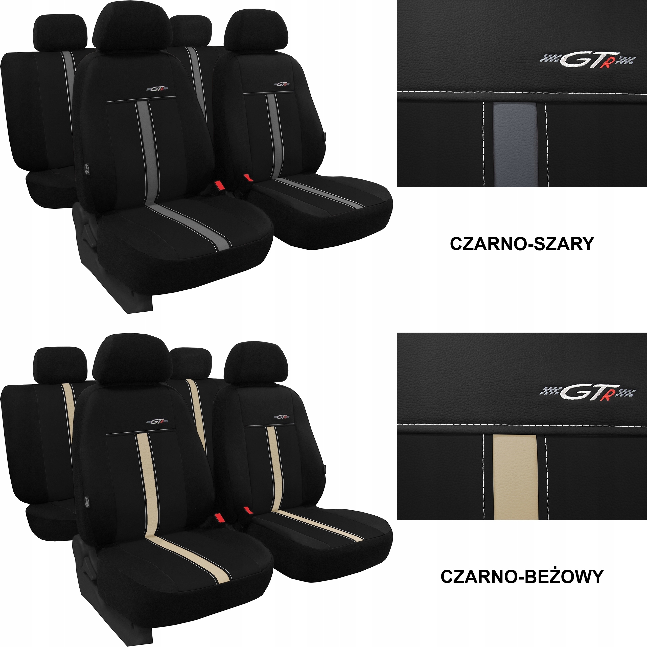 SKÓRZANE POKROWCE NA SIEDZENIA DO VW CADDY 2 Przeznaczenie komplet siedzeń