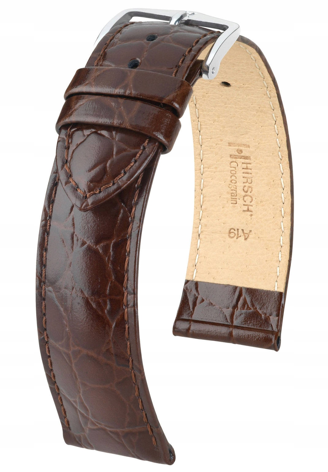 Kožený Řemínek Na Hodinky Hirsch Crocograin 22 mm