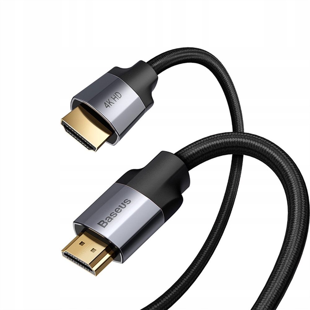 BASEUS KABEL PRZEWÓD HDMI DŁUGI DO TV KOMPUTERA 2.0 4K 60Hz FULL HD 5M Waga produktu z opakowaniem jednostkowym 0.2 kg