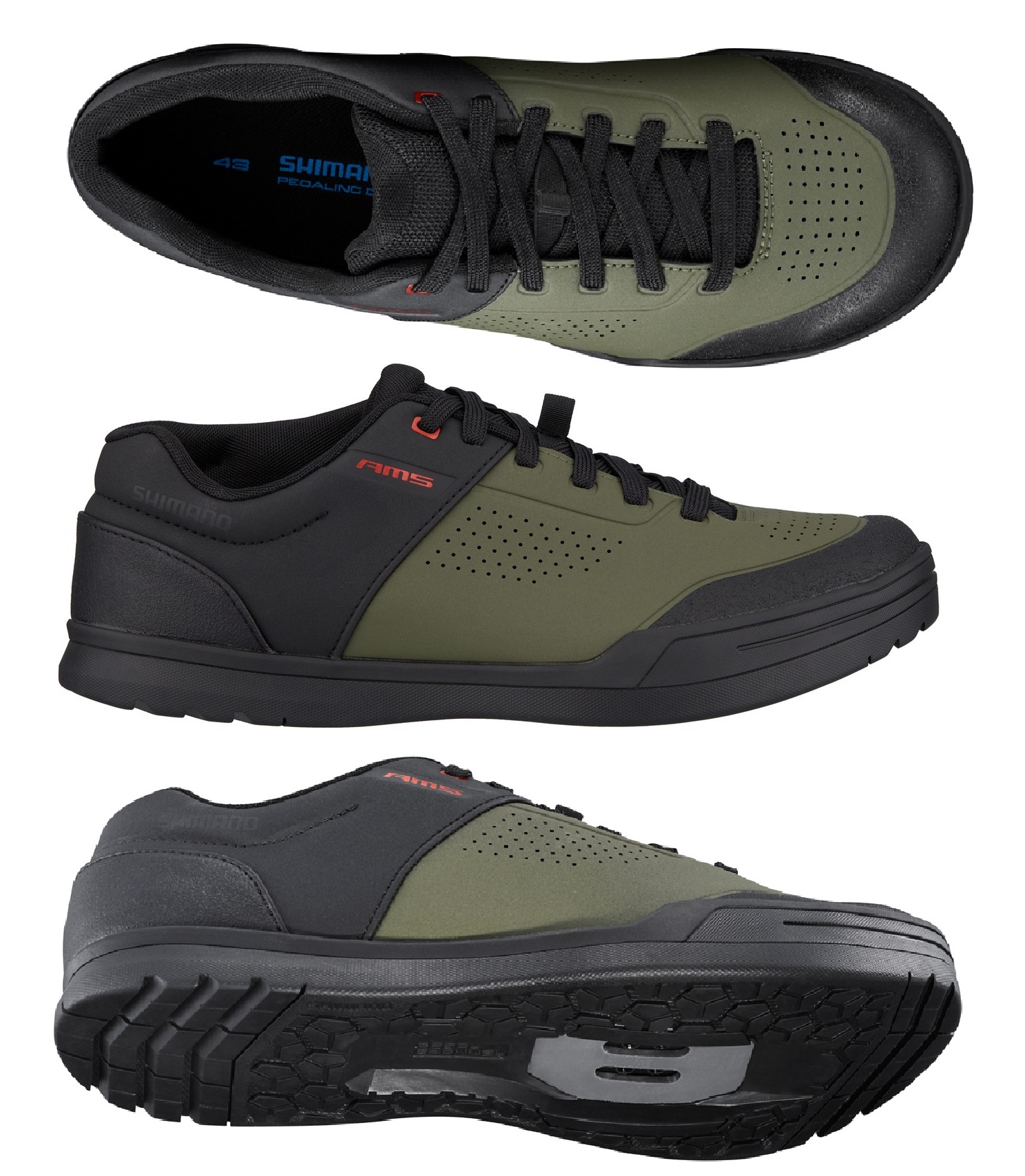 Buty Shimano SPD AM5 AM503 DH gravity oliv 46