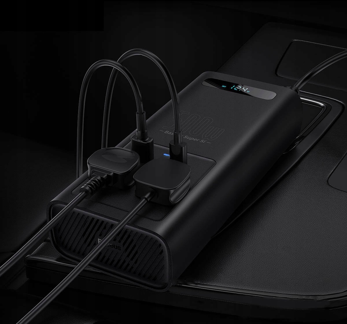 INWERTER SAMOCHODOWY BASEUS PRZETWORNICA NAPIĘCIA PRĄDU 500W 12A Napięcie wejściowe 12 V