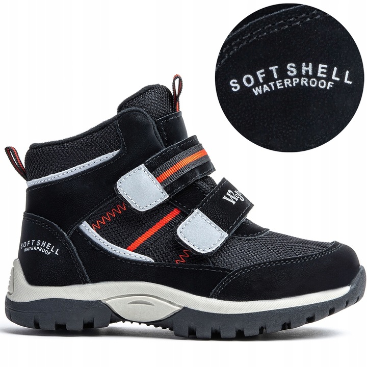 Buty sportowe Wodoodporne dziecięce Ocieplane Soft Shell Rzepy Wojtyłko 30