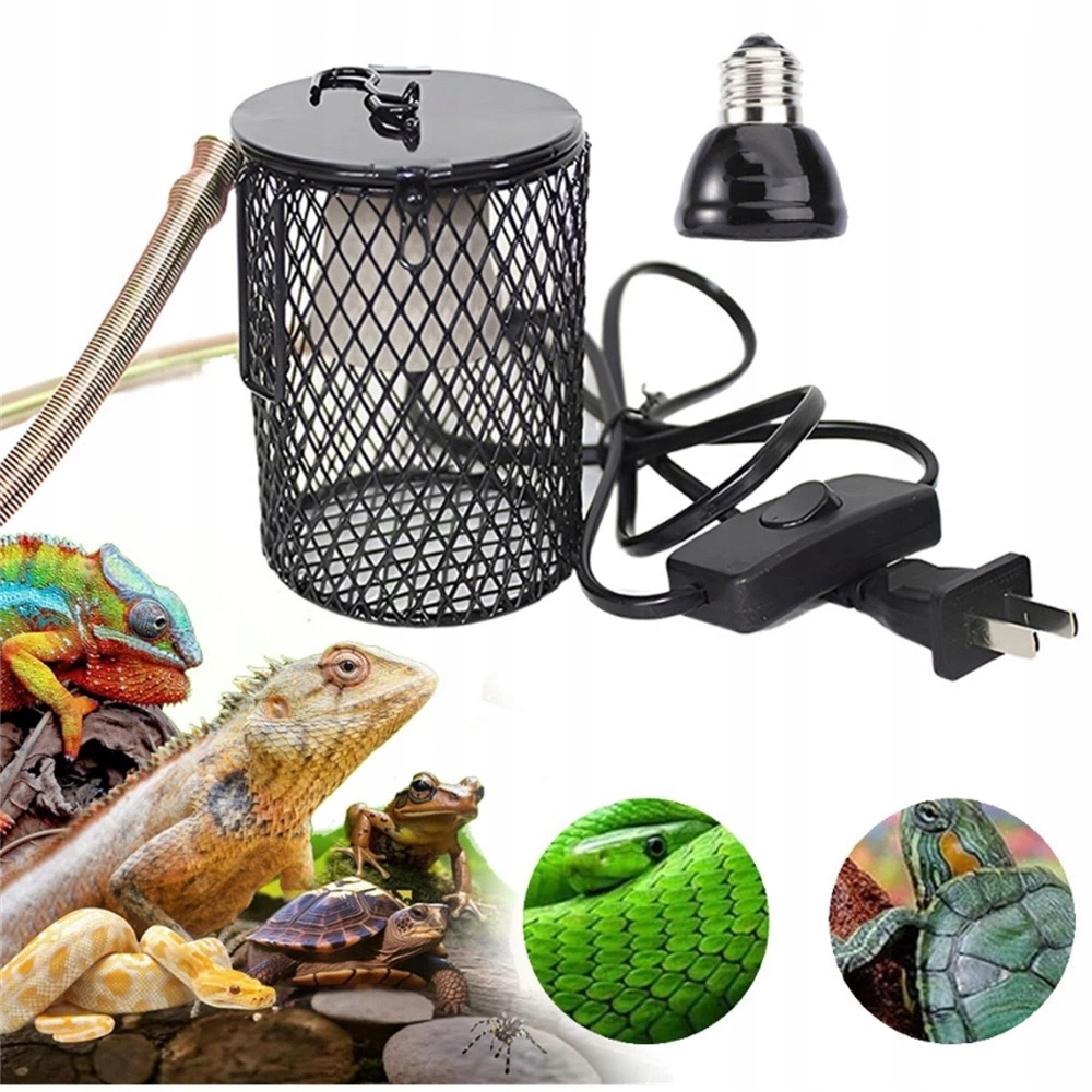 Levně Topná lampa 100 W E27 s krytem pro želvy a ještěrky