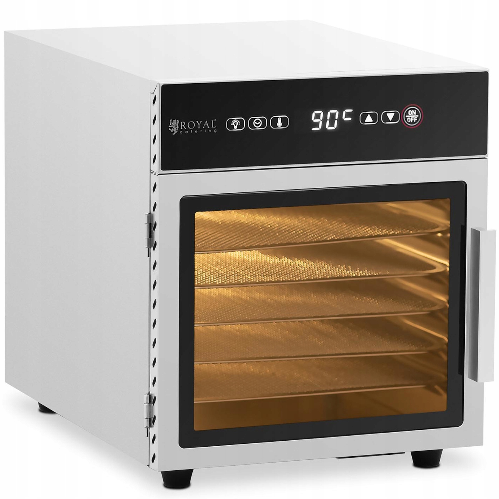 Sušička potravín na huby, ovocie, zeleninu a bylinky 6 roštov 30-90 C 500 W