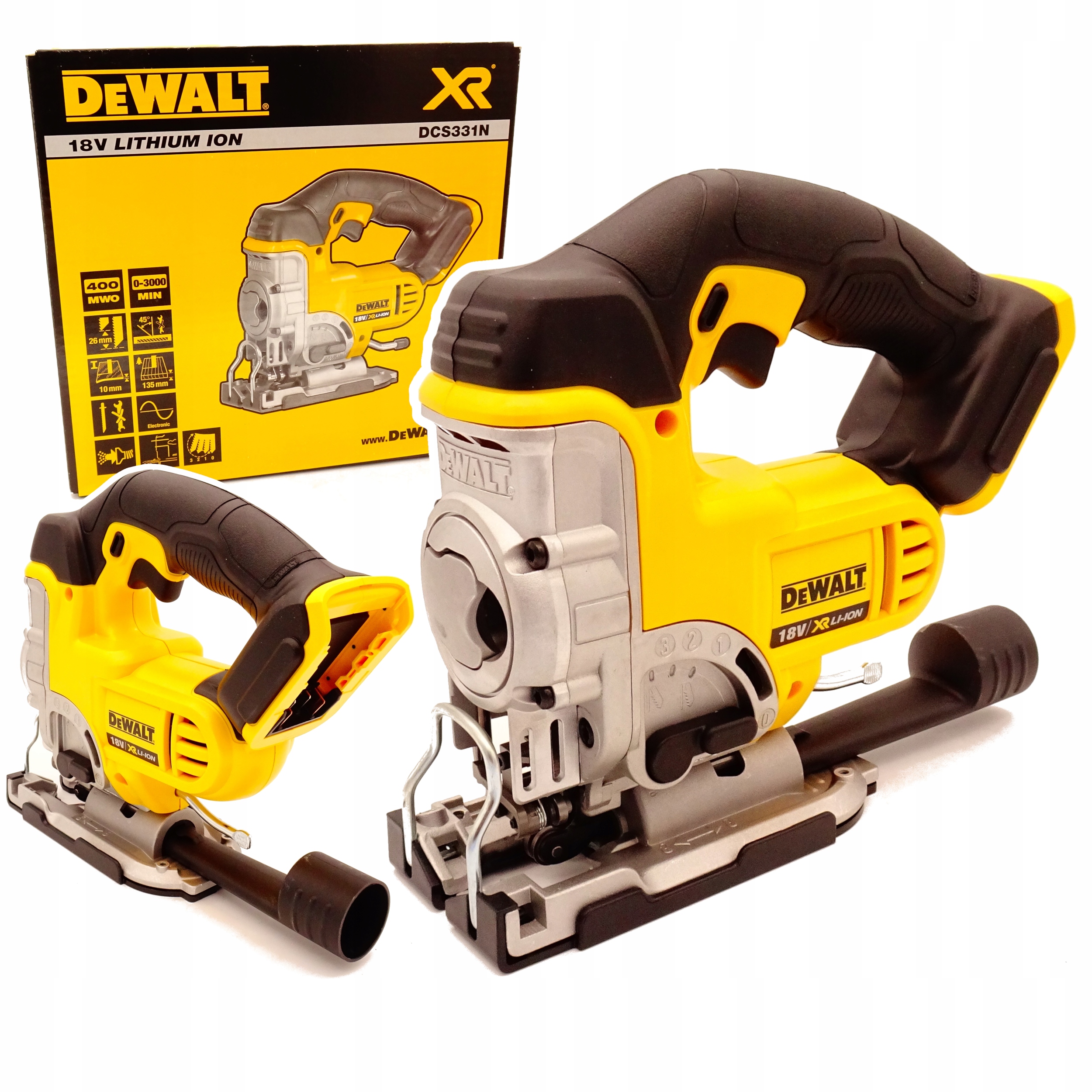 DeWalt DCS331N Wyrzynarka akumulatorowa 18V Xr 400W 135mm, Uchwyt T