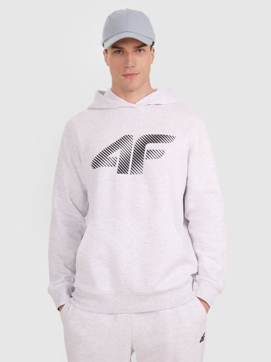 Mikina 4F Pánská Sportovní Tepláková S Kapucí Pro Každodenní Nošení, Pohodlná A Teplá