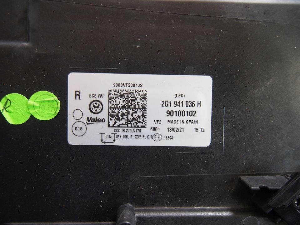 Volkswagen Polo 17r LED Reflektor right light right 2017 2G1941036H