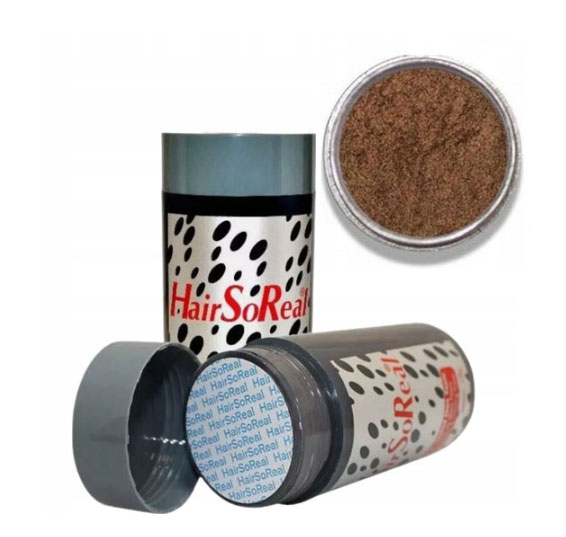 Hair So Real 28 g Zahušťování vlasů Mikrovlákna HairSoReal – Světle hnědá
