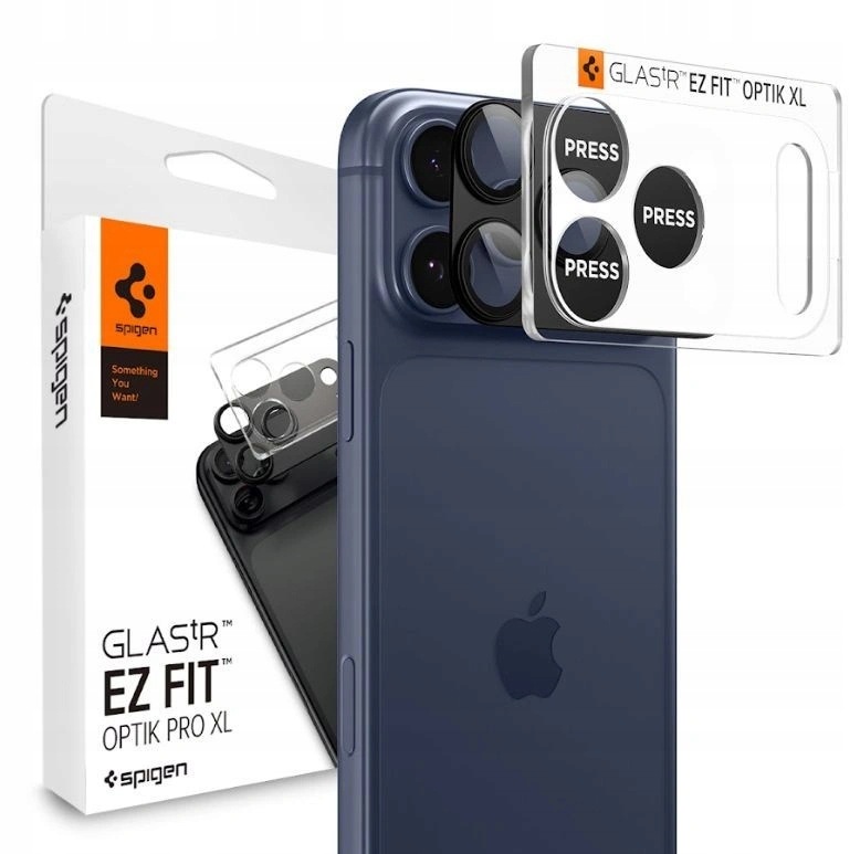Szkło na obiektyw Spigen Optik Pro XL na iPhone 17 Pro Max czarne
