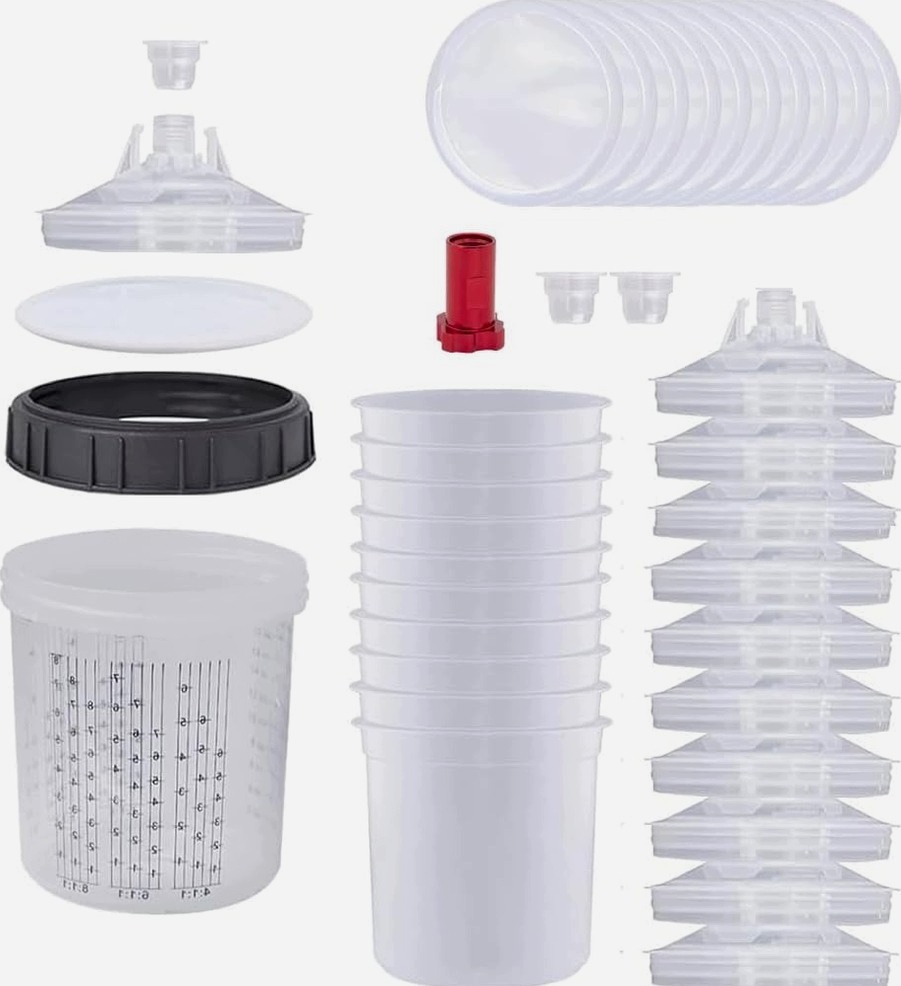 Opryskiwacz Do Farby Kubek Mieszania System Liniowy 600ML Zestaw Filtry