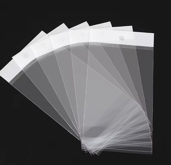 Torebki zaklejane celofanowe foliowe woreczki z dziurką 60x120mm 100szt