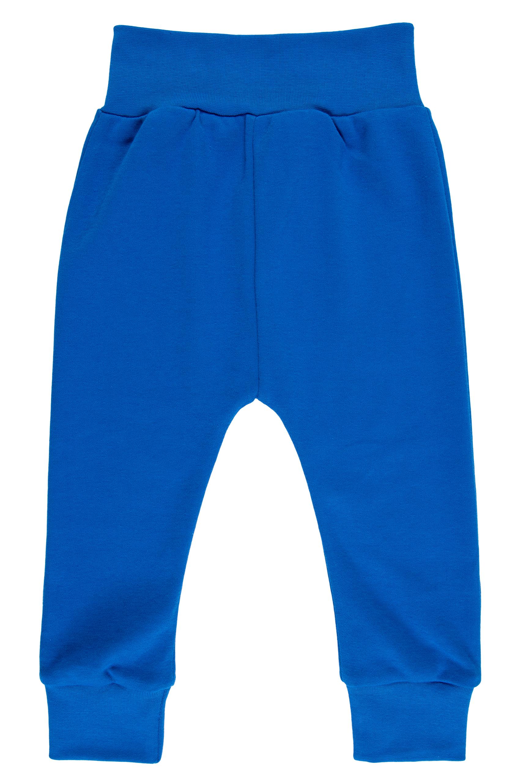 Spodnie dziecięce bawełniane niebieskie r. 98/104