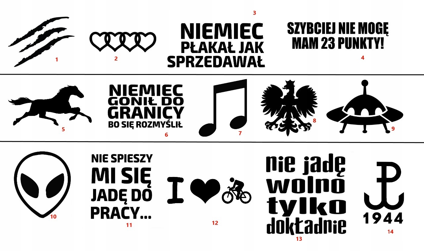 

Śmieszne Naklejki Na Samochód Szybę >120 Wzorów