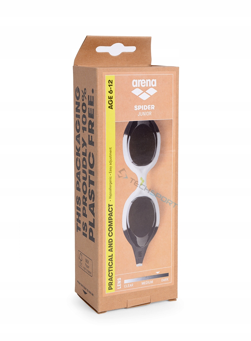 ARENA SPIDER JUNIOR OKULARKI PŁYWACKIE DLA DZIECI NA BASEN DO PŁYWANIA Materiał paska silikon