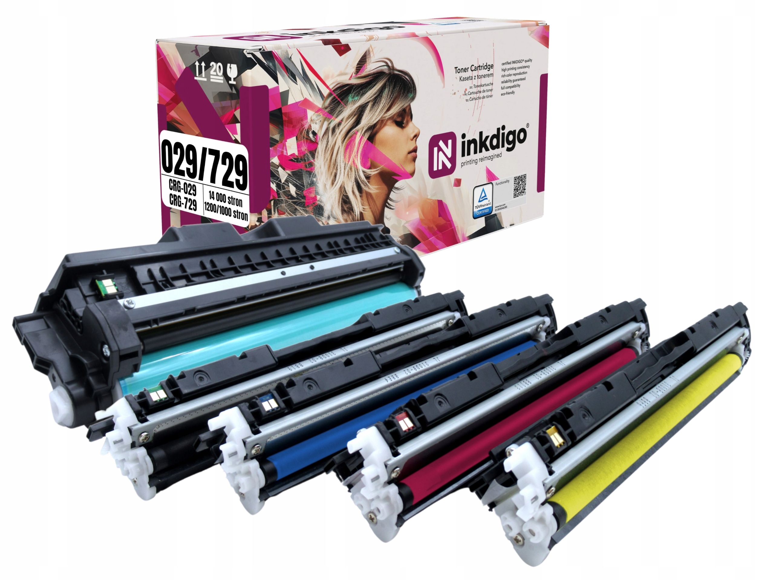 4 tonery buben pro tiskárnu Canon LBP7010C CRG729