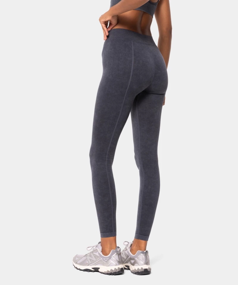 Legginsy Sportowe Długie Carpatree Seamless Marble Story Black czarny M