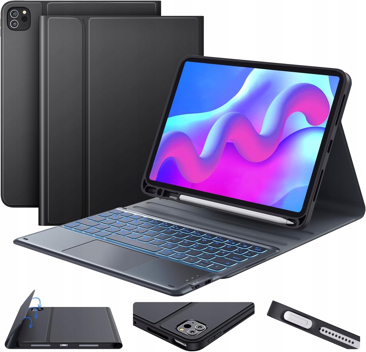 Earto Pouzdro pro iPad Air 11 palců 2024, iPad Air 11 Pro (M3/M2) Qwertz