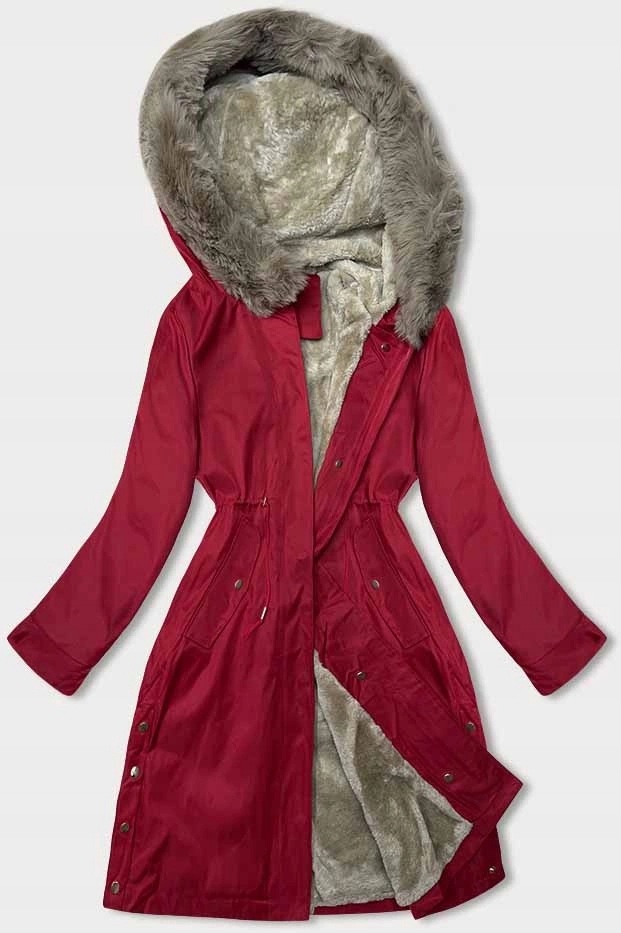 Parka Na Kožešině 5M3180 Červená S (36)