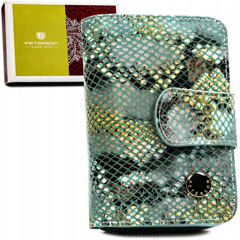 Elegantní střední dámská kožená peněženka s ochranou Rfid karet, vertikální Peterson